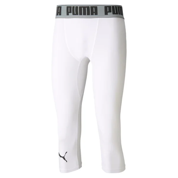 PUMA BBall Compression 3/4 Basketball Hose Herren Sport Hose 605079 Weiß 1