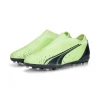 Puma ULTRA MATCH LL MG JR Rasen + Kunstrasenschuh – Fizzy Light Parisian Night Blue Glimmer 17