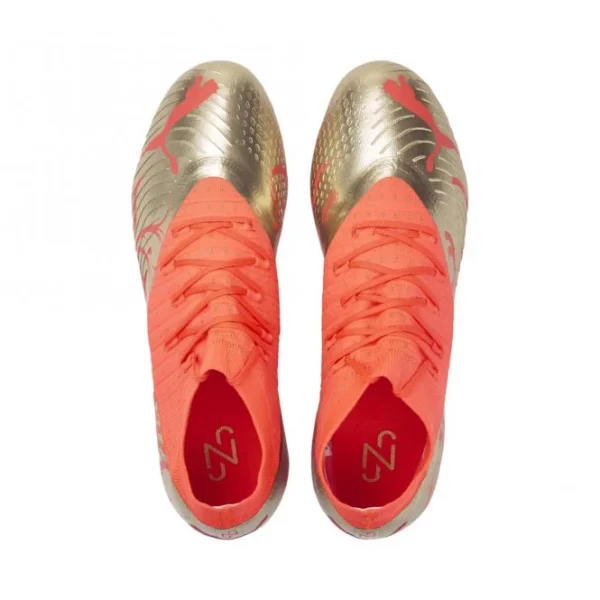 Puma FUTURE Z 3.4 NEYMAR NJr. FG/AG Fussballschuh – Fiery Coral Gold 7