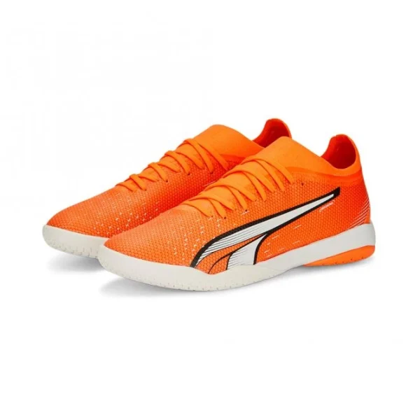 Puma ULTRA MATCH IT Hallenschuh – Ultra Orange White Blue Glimmer 1