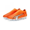 Puma ULTRA MATCH LL FG/AG JR Fussballschuh – Ultra Orange White Blue Glimmer 20