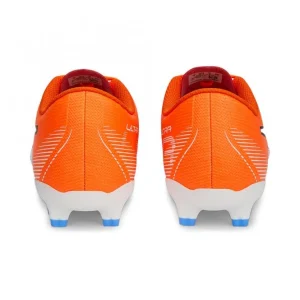 Puma ULTRA PLAY FG/AG JR Fussballschuh – Ultra Orange White Blue Glimmer 17