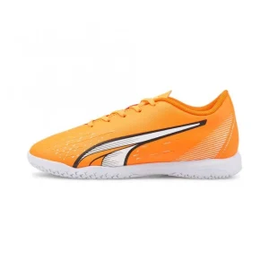 Puma ULTRA PLAY IT JR Hallenschuh – Orange White Blue Glimmer 11