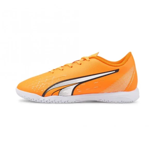 Puma ULTRA PLAY IT JR Hallenschuh – Orange White Blue Glimmer 3