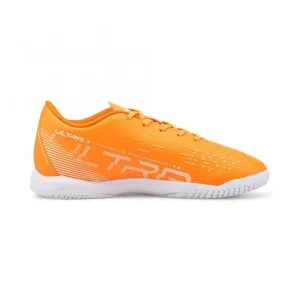 Puma ULTRA PLAY IT JR Hallenschuh – Orange White Blue Glimmer 13