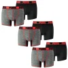 6 Er Pack Puma Herren Active Grizzly Melange Boxer Shorts Unterwäsche Sport 5