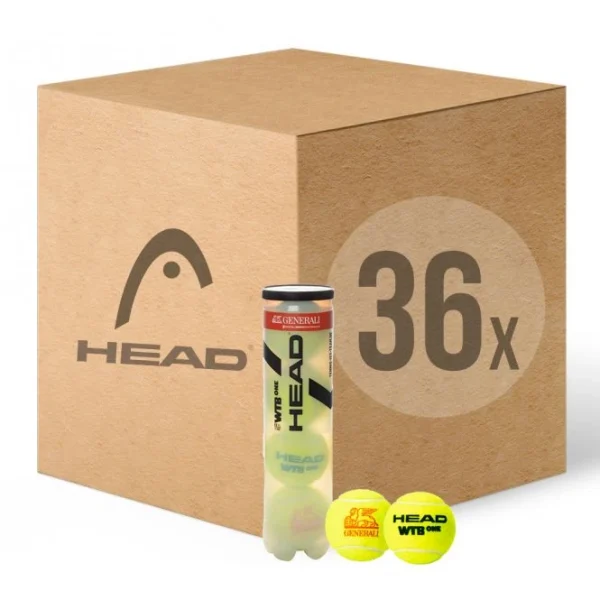 HEAD WTB ONE 36er Karton Tennisbälle – Offizieller WTB Spielball 1