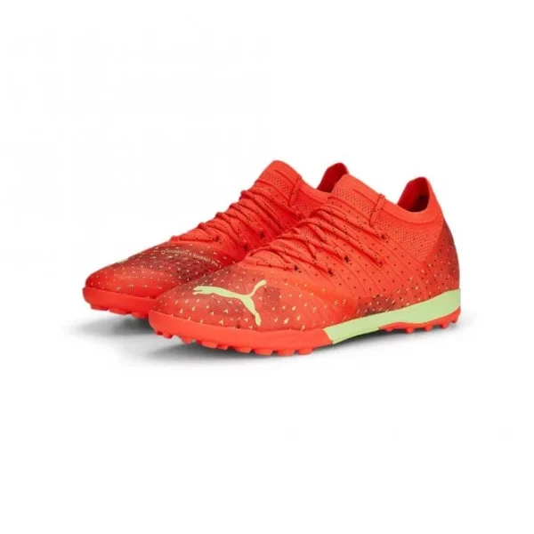 Puma FUTURE Z 1.4 PRO CAGE Kunstrasenschuh – Fiery Coral-fizzy Blk Salmon 1