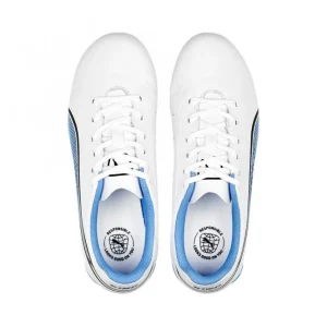 Puma King Match Jr. FG/AG Kinder Fussballschuh – White Blue Glimmer 15