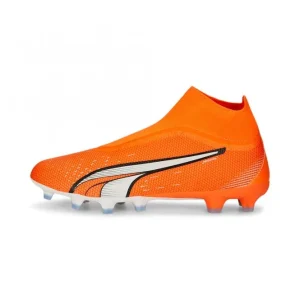 Puma ULTRA MATCH+ LL FG/AG Fussballschuh – Ultra Orange White Blue Glimmer 11