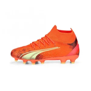 Puma ULTRA PRO FG/AG JR Fussballschuh – Fiery Coral Fizzy Light Black 10